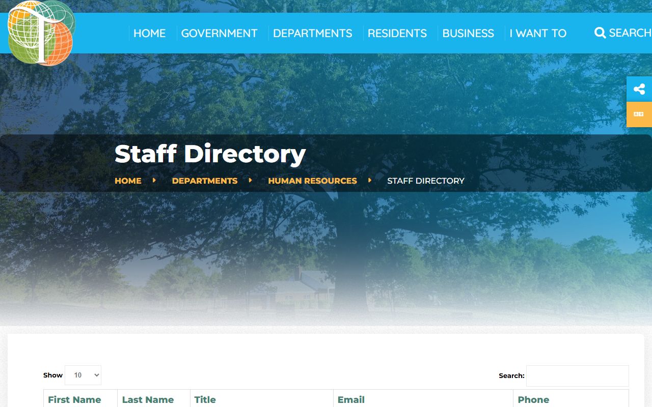 Thomasville phone directory city staff directory