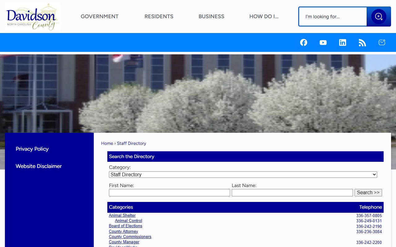 Thomasville phone directory Davidson County directory
